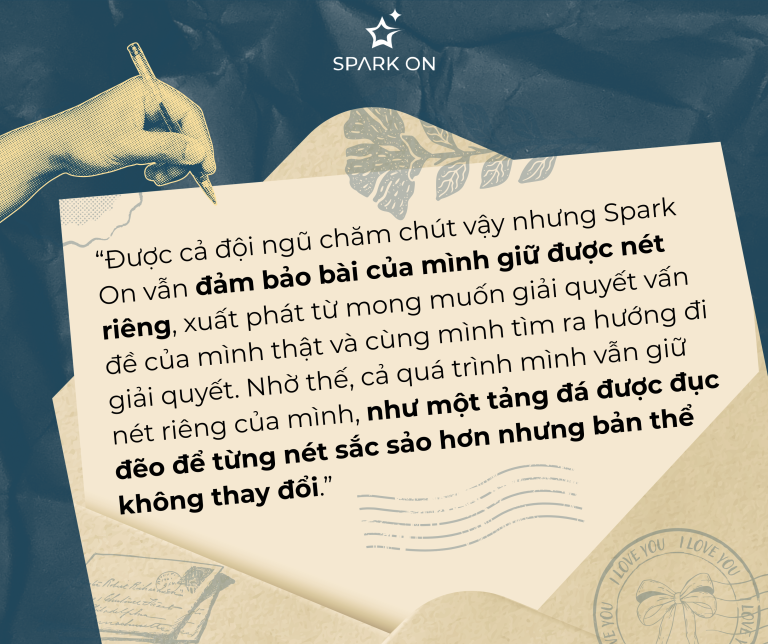 TÂM TƯ GỬI SPARK ON TỪ MENTEE ĐỖ HỌC BỔNG IFP